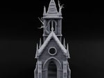 Dead-Tree Spike-Gabled Gothic Spire Chapel turntable