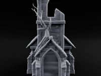 Root-Entwined Tower-Sheared Gothic Chapel Ruins turntable