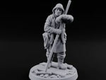 Elbow Resting Pole Leaning Human Ferryman turntable