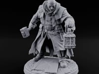 Hammer Swinging Lantern Clutching Human Plague Hunter turntable