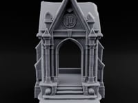 Sigil-Crowned Gothic-Arched Mausoleum Chapel turntable