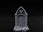 Skull-Crowned Arch-Framed Gothic Gravestone turntable
