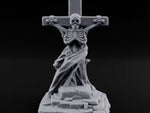 Iron-Bound Shroud-Draped Crucified Skeleton Monument turntable