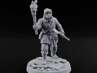 Torch Aloft Rifle Gripping Human Watchman turntable