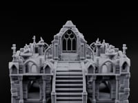 Brazier-Flanked Stair-Risen Gothic Cathedral Dais turntable