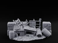 Toppled Chair-Strewn Tavern Wreckage Pile turntable