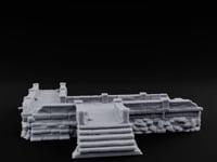 Stair-Stepped Battlement-Edged Raised Stone Platform turntable