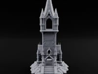Pinnacle-Spired Rock-Perched Gothic Wizard Tower turntable