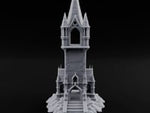 Pinnacle-Spired Rock-Perched Gothic Wizard Tower turntable