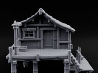 Stilted Dock-Planked Fisherman's Hut turntable