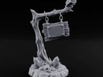 Chain-Hung Skull-Littered Dead Tree Notice Board turntable