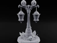Dual-Lantern Spike-Crowned Necromantic Street Lamp Post turntable