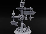 Bell-Hung Skull-Spiked Waymarker Signpost turntable