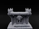 Demon-Faced Horn-Crowned Necromantic Stone Altar turntable
