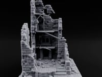 Beam-Crossed Facade-Shattered Townhouse Ruins turntable
