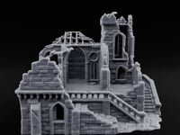 Rafter-Exposed Rose-Windowed Gothic Cathedral Ruins turntable