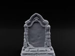 Shell-Crowned Arch-Framed Gothic Gravestone turntable