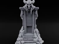 Fang-Bared Horn-Crowned Demon Skull Tombstone turntable