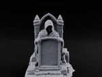 Shroud-Cloaked Arch-Niched Hooded Specter Tombstone turntable