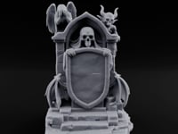 Shield-Bearing Demon-Flanked Grim Reaper Tombstone turntable