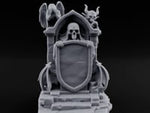 Shield-Bearing Demon-Flanked Grim Reaper Tombstone turntable