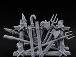 Rope-Crossed Axe-Bristling Tribal Weapon Stand turntable