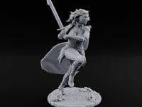 Knee Rising Sword Aloft Human Warrior turntable