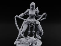 Chain Whipping Crouching Human Fighter turntable