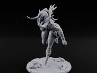 Knee Raised Charging Tiefling Warrior turntable