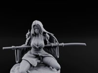 Sweeping Kneeling Human Samurai turntable