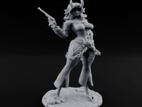 Revolver Raised Smirking Tiefling Gunslinger turntable