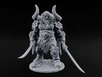 Twin Blades Lowered Striding Human Warlord turntable