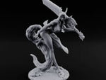 Greatsword Lunging Cloak Billowing Elf Warrior turntable