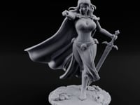 Cape Billowing Sword Trailing Human Necromancer turntable