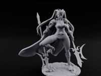 Twin Glaives Knee Raised Tiefling Warrior turntable