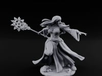 Pentagram Staff Casting Human Sorceress turntable