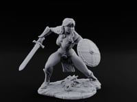 Sword Sweeping Shield Braced Human Barbarian turntable
