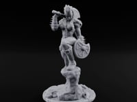 Axe Swinging Knee Raised Human Barbarian turntable