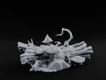 Mushroom-Crowned Bark-Split Fallen Log Scatter turntable
