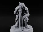 Head Bowed Sword Planted Drow Knight turntable