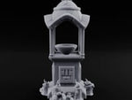 Face-Carved Crack-Veined Shrine Basin Well turntable