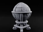 Continent-Etched Meridian-Banded Scholar's Cartography Globe turntable