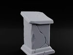Fault-Split Base-Stepped Stone Lectern Book Rest turntable