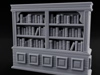 Panel-Drawered Tome-Packed Noble Library Bookcase turntable