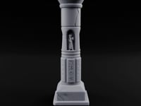 Niche-Carved Script-Paneled Saint Relief Temple Column turntable