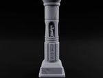 Niche-Carved Script-Paneled Saint Relief Temple Column turntable