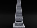 Glyph-Banded Crack-Seamed Tapered Stone Obelisk turntable