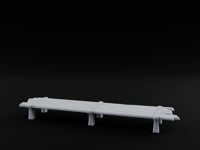 Plank-Top Rope-Lashed Long Feasting Table turntable