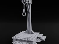 Noose-Hung Spike-Rimmed Execution Gallows Platform turntable