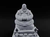 Bead-Necklaced Offering-Bowled Laughing Monk Shrine Statue turntable